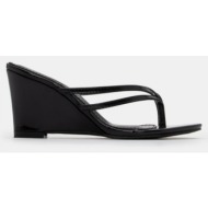  πλατφόρμες με λουράκια - μαύρο-λουστρίνι