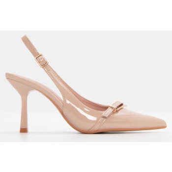 γόβες μυτερές slingback με διακοσμητική σε προσφορά