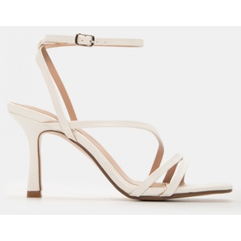 πέδιλα με λουράκια & μπαρέτα - λευκό σε προσφορά