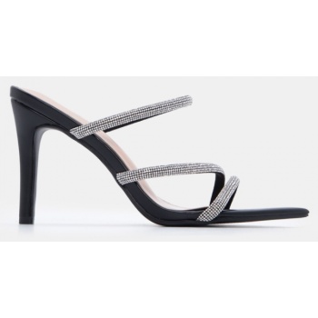 mules μυτερά με διακοσμητικό strass  σε προσφορά