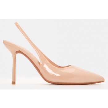 γόβες μυτερές με λάστιχο - nude σε προσφορά