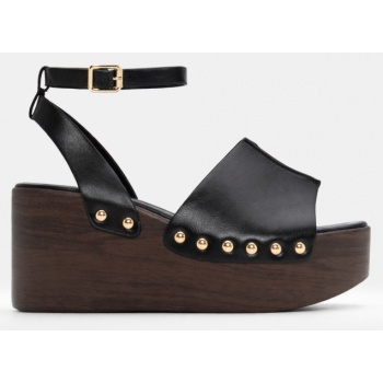 πλατφόρμες clogs με μπαρέτα - μαύρο σε προσφορά