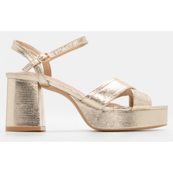 πέδιλα με χιαστί λουράκια - χρυσό σε προσφορά