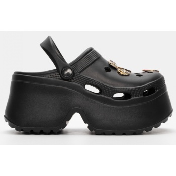 παντόφλες σαμπό με διακοσμητικά - μαύρο σε προσφορά