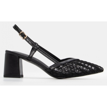 γόβες μυτερές με δίχτυ & πλεκτό σχέδιο σε προσφορά