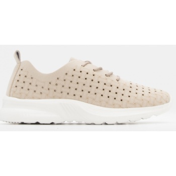sneakers με διάτρητο σχέδιο - μπεζ σε προσφορά