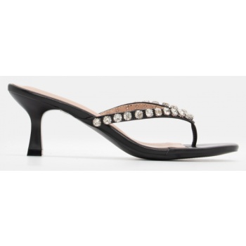 mules με διακοσμητικές πέτρες - μαύρο σε προσφορά