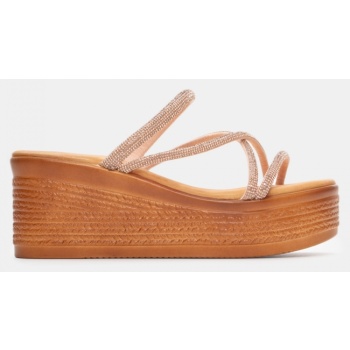 πλατφόρμες με λουράκια από strass  σε προσφορά