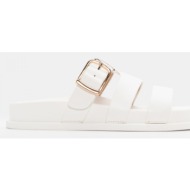  σανδάλια flatform με τόκα - λευκό