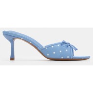  mules με διακοσμητικό φιόγκο - γαλάζιο