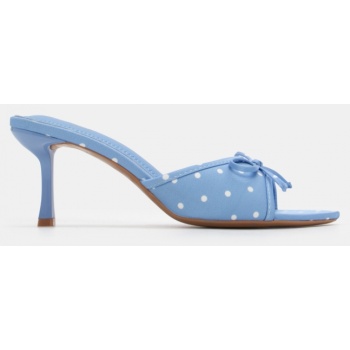 mules με διακοσμητικό φιόγκο - γαλάζιο σε προσφορά