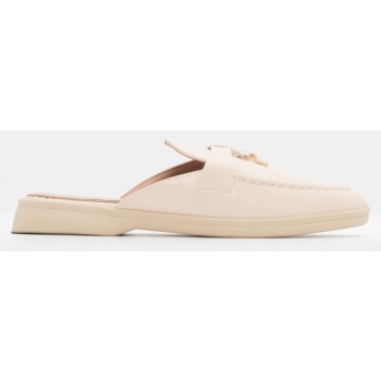 mules loafers με διακοσμητικό - μπεζ σε προσφορά