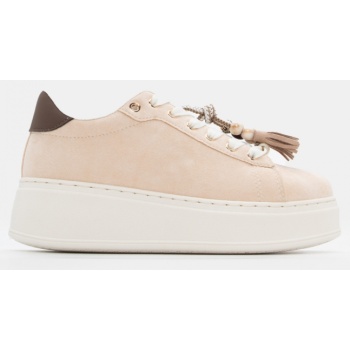 sneakers με διακοσμητικές χάντρες - μπεζ σε προσφορά