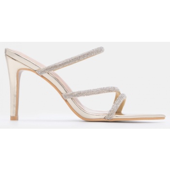 mules μυτερά με διακοσμητικό strass  σε προσφορά