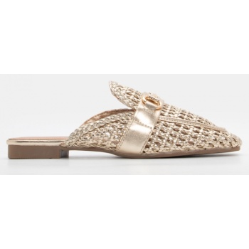 mules loafers με πλεκτό σχέδιο - χρυσό σε προσφορά