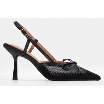 γόβες με δίχτυ & διακοσμητικό φιόγκο  σε προσφορά