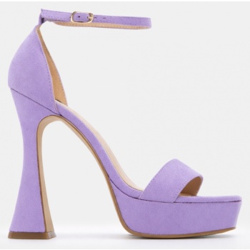 πέδιλα με φιάπα & μπαρέτα - λιλά σε προσφορά