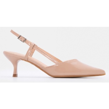 γόβες μυτερές - μπεζ σε προσφορά