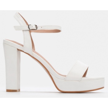 πέδιλα με φιάπα & μπαρέτα - λευκό σε προσφορά