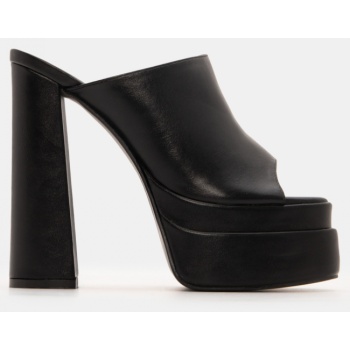 mules με διπλή φιάπα - μαύρο σε προσφορά