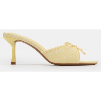 mules με διακοσμητικό φιόγκο - κίτρινο σε προσφορά