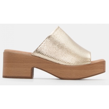 clogs με φαρδιά φάσα - χρυσό σε προσφορά