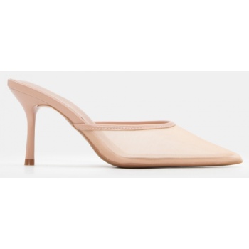 mules μυτερά με δίχτυ - nude σε προσφορά