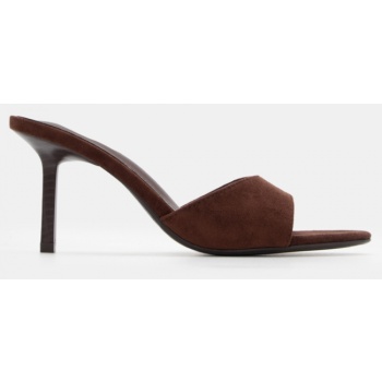 mules μυτερά με τακούνι - καφέ σκούρο σε προσφορά