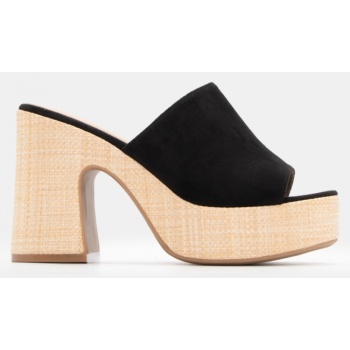 πλατφόρμες με φαρδιά φάσα - μαύρο σε προσφορά