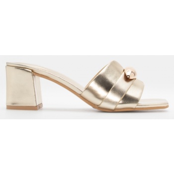 mules με μεταλλική λεπτομέρεια - χρυσό σε προσφορά