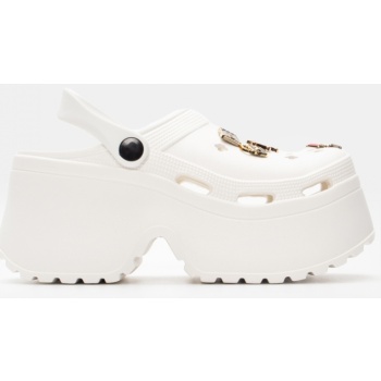 παντόφλες σαμπό με διακοσμητικά - λευκό σε προσφορά