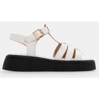 σανδάλια flatform με πολλαπλά λουράκια σε προσφορά