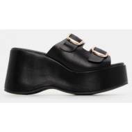  πλατφόρμες με διπλές τόκες - μαύρο