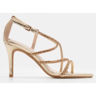  πέδιλα με διακοσμητικές πέτρες - χρυσό