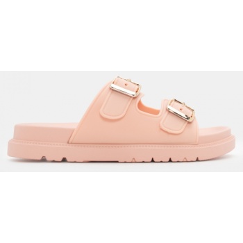 σανδάλια flatform με διπλές τόκες - ροζ σε προσφορά