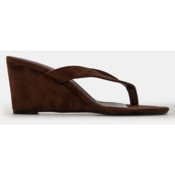 πλατφόρμες μονόχρωμες - καφέ σκούρο σε προσφορά