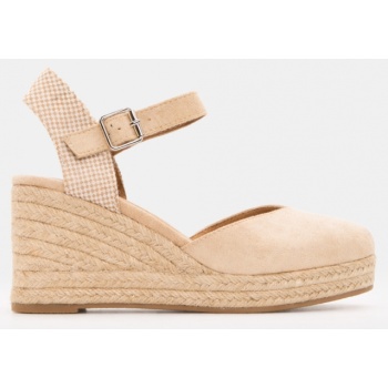 πλατφόρμες εσπαντρίγιες με τόκα - μπεζ σε προσφορά