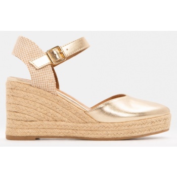 πλατφόρμες εσπαντρίγιες με τόκα - χρυσό σε προσφορά