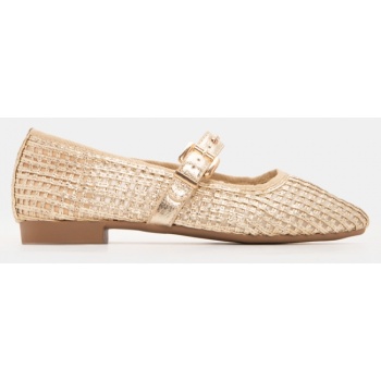 μπαλαρίνες με πλεκτό σχέδιο & λουράκι σε προσφορά