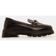  μοκασίνια με διακοσμητική αγκράφα - μαύρο