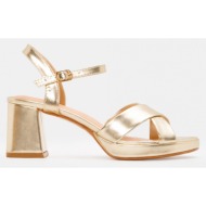  πέδιλα με χιαστί λουράκια - χρυσό