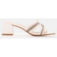  mules με ανοίγματα στο πλάι - λευκό