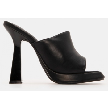 mules με φάσα & τακούνι - μαύρο σε προσφορά