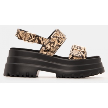 σανδάλια flatform με διπλά λουράκια  σε προσφορά