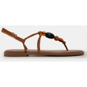 flat σανδάλια με λουράκια & χάντρες  σε προσφορά