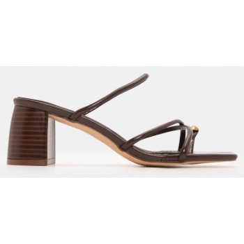 mules με χιαστί λουράκια & μεταλλική σε προσφορά