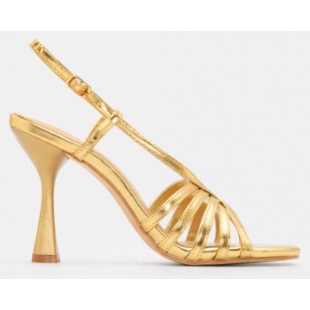 πέδιλα με πολλαπλά λουράκια - χρυσό σε προσφορά