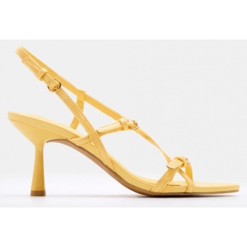 πέδιλα με λουράκια & τόκες - κίτρινο σε προσφορά