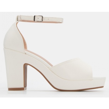 πλατφόρμες με τακούνι & μπαρέτα - λευκό σε προσφορά