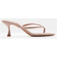  mules kitten heels - μπεζ-σκούρο